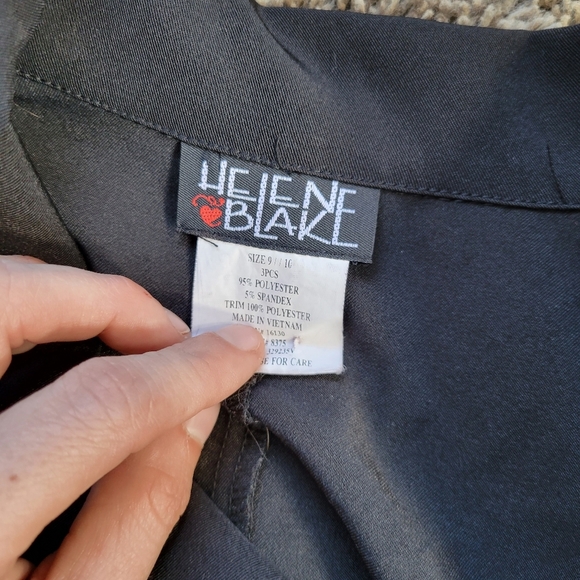 Women’s Black Helene Blake Button Blazer Jacket Shouler Pads - Size 9/10 - Picture 7 of 9
